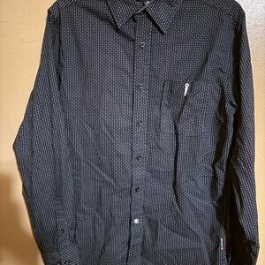 Airwalk Men's Black and White Checkered Button-Down Shirt